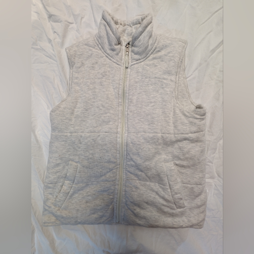 Thread & Supply Echo Quilted Jersey Vest Size Medium Gray